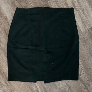 Express Dark Green Pencil Skirt